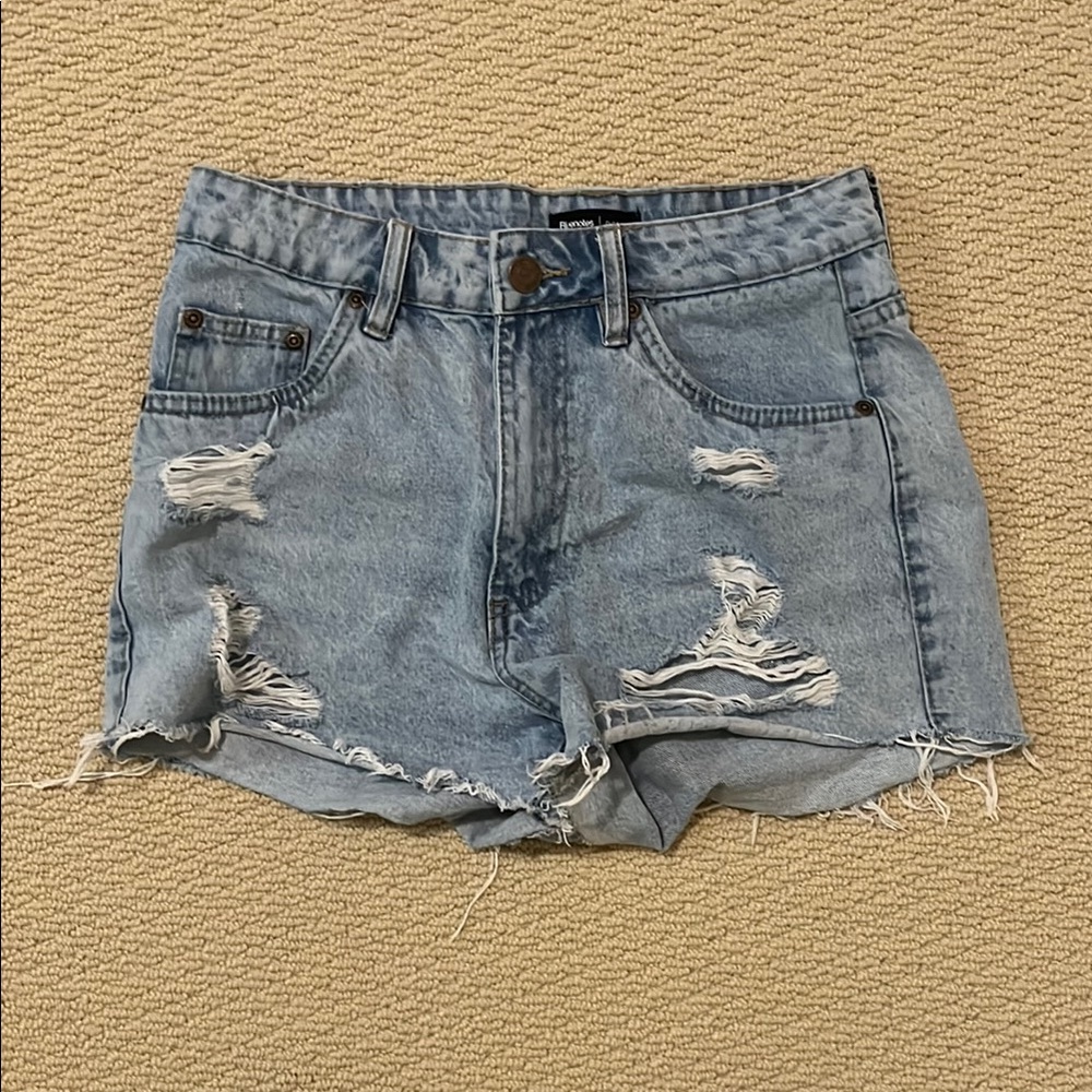 BN | Light Wash Distressed Denim Cut-Off Shorts